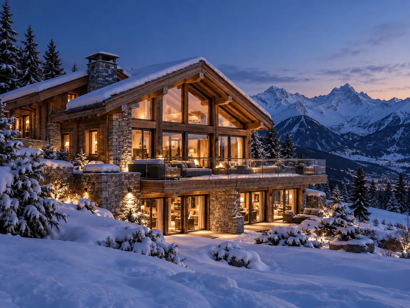 Chalet privé, Les Alpes